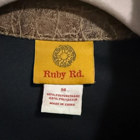 Ruby Rd. Brown Croc-Embossed Jacket - Picture 2 of 3